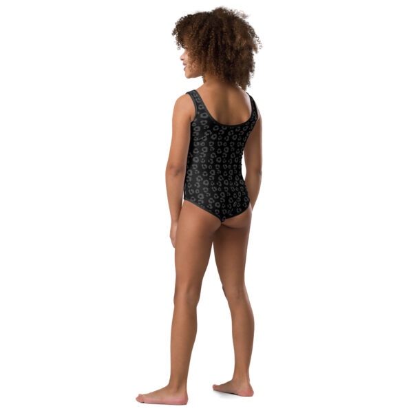 Girl Swimmingsuit | Leopard black - Afbeelding 5