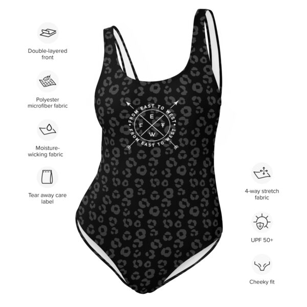 Swimmingsuit Woman | Leopard Black - Afbeelding 2